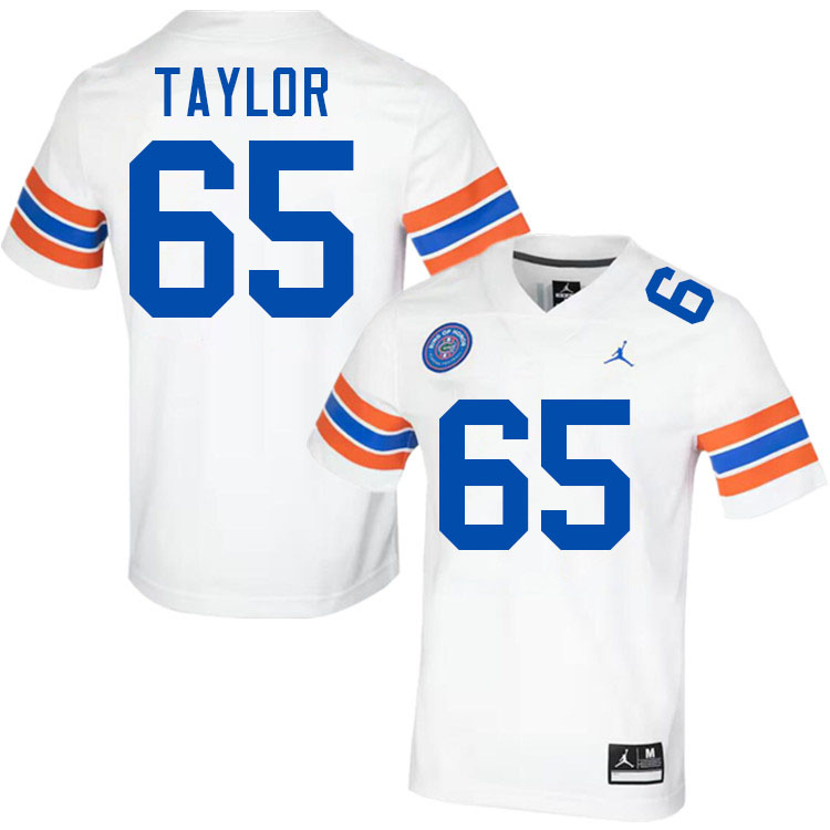 Jawaan Taylor Florida Jersey,Florida Gators #65 Jawaan Taylor Jersey Youth Uniforms-Throwback White